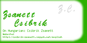 zsanett csibrik business card